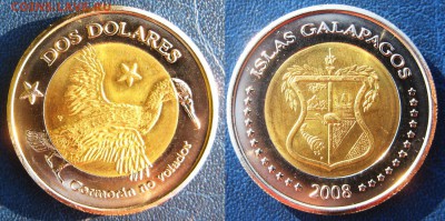 ГАЛАПАГОССКИЕ острова 2 доллара 2008 г До 22.04 В 22-00МСК - дос дол