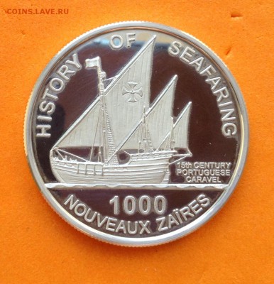 Заир 1000 новых заир 1997г  Парусник , до 25.04.19г - FullSizeRender (19)