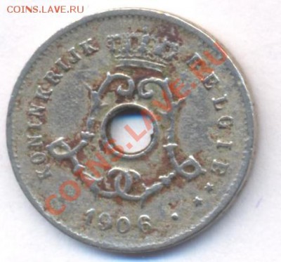 Бельгия 5 сантимов 1906 г. До 23.06.11 г. 20-00 МСК. - Бельгия 06