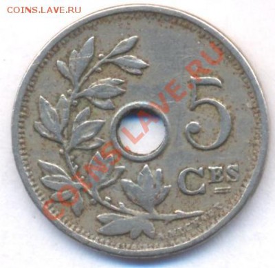Бельгия 5 сантимов 1910 г.До 23.06.11 г. 20-00 МСК. - Бельгия 10.1