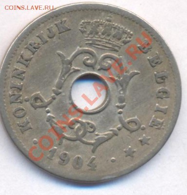 Бельгия 10 сантимов 1904 г.До 23.06.11 г. 20-00 МСК. - Бельгия 04