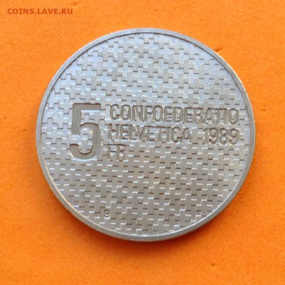 Швейцария 5 франков 1989г 1939 мобилизация, до 25.04.19г - FullSizeRender (12)