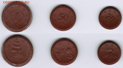 Нотгельды керамика Саксония 1921 года - Нотгельды керамика Саксония скан+фото
