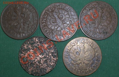 Польша, набор монет 2 грош 1923,1931,1935,1937,1938 годов - DSCN5196.JPG