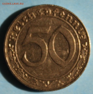 III-й РЕЙХ 50 пфеннигов  1939г."В" НЕ ЧАСТАЯ до 28.04 в 22-0 - IMG_7370.JPG