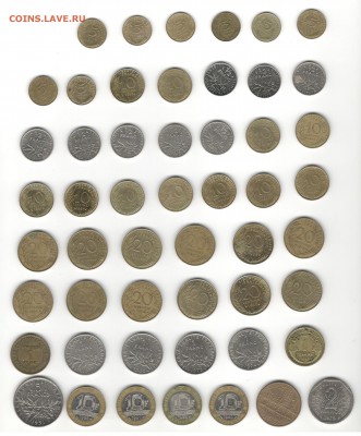 Монеты Франции. Фикс цены. - Франция 1