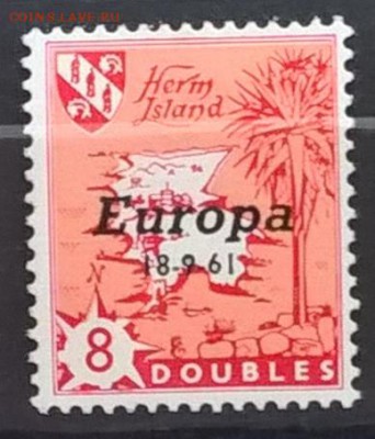 Острова Херм Великобритания 1961 1м 8д ** до 28 04 - 500