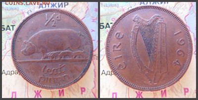 Ирландия ½ пенни, 1964 - 15