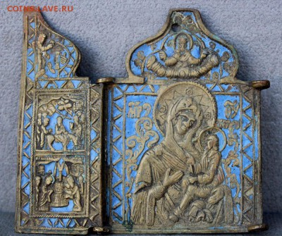 Складень ,,Тихвинская Богородица  с Избранными,, Эмаль - 70.JPG