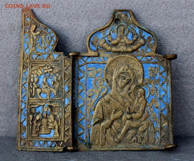 Складень ,,Тихвинская Богородица  с Избранными,, Эмаль - 65.JPG