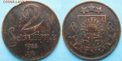 Латвия 2 сантима 1928  до 30-04-19 в 22:00 - Латвия 2 сантима 1928    2820