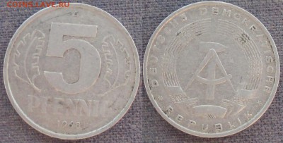 Монеты ГДР 1968. 5 пф. - Монеты ГДР 1968. 5 пф.JPG