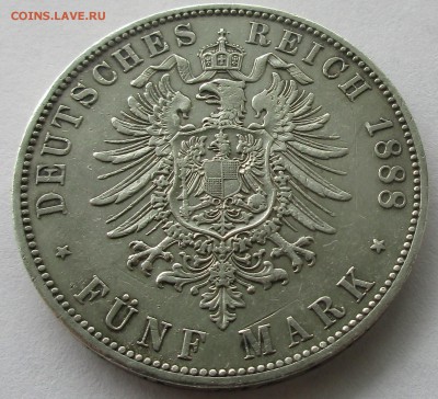 ПРУССИЯ 5 марок 1888. Фридрих III. Оценка. - 014.JPG