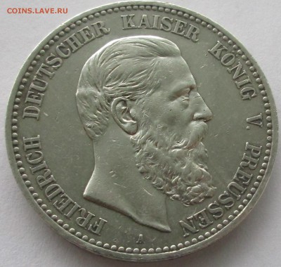 ПРУССИЯ 5 марок 1888. Фридрих III. Оценка. - 001.JPG
