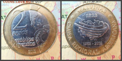 Аргентина 2 песо, 2012 30 лет войне за Фолкленды - 2