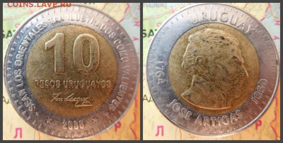 Уругвай 10 песо, 2000 БИМ - 4