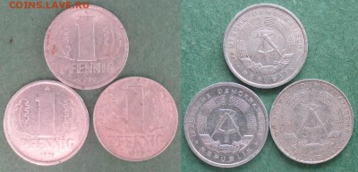 Монеты ГДР 196)-1989 1 пф. - Монеты ГДР 1 пф 1971-1979.JPG