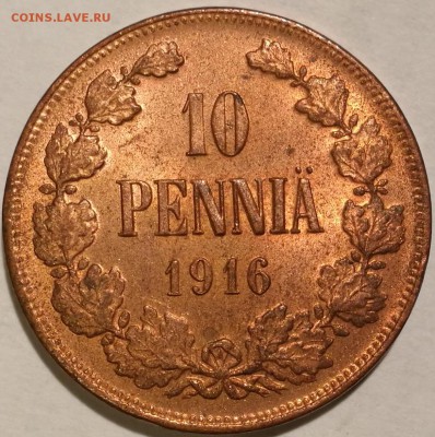 10 пенни 1916 Финляндия UNC - 1