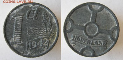 Нидерланды 1 цент 1942  до 02-05-19 в 22:00 - Нидерланды 1 цент 1942    A64