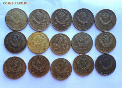 5 копеек 1941-1957 ,1975 всего 15 штук 03.05. 22-30 - 20190426_141610