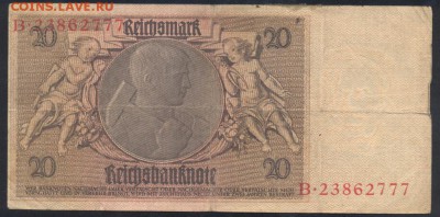 Германия  20 марок 1929 г.  29.04. 19 г. 22 -00 МСК. - 20  м. 1929 1