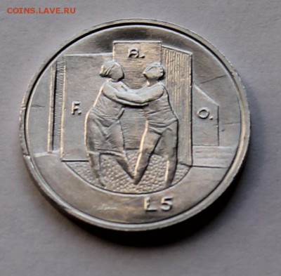 Сан Марино 5 лир 1976, тираж - 195 000 - UNC - 4