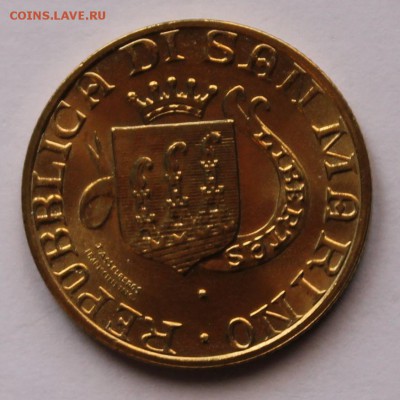Сан Марино 200 лир 1989. ТИРАЖ - 1 037 000 - UNC - 10