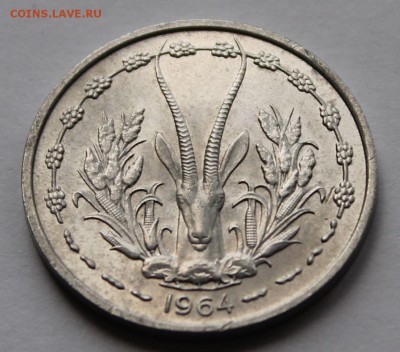 Западные Африканские штаты 1 франк 1964. UNC - 4
