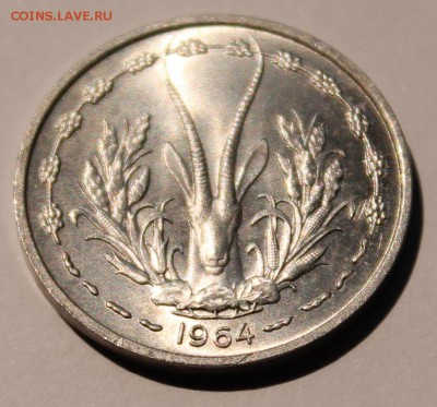 Западные Африканские штаты 1 франк 1964. UNC - 2