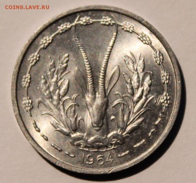 Западные Африканские штаты 1 франк 1964. UNC - 1