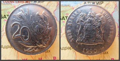 ЮАР 20 центов, 1990 - 2