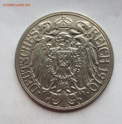 Германия 25 пфеннигов 1910 - 20190429_100324