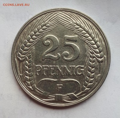 Германия 25 пфеннигов 1910 - 20190429_100351