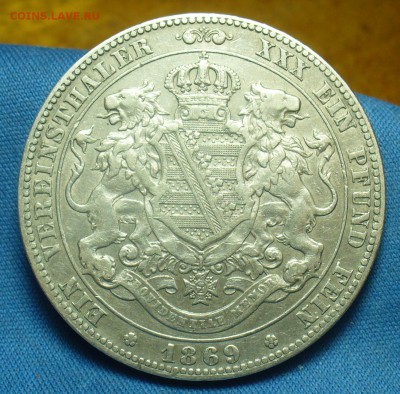 Талер 1869 года Саксония С 200 рублей До 01.05.19 в 22.00 МС - P1510031.JPG