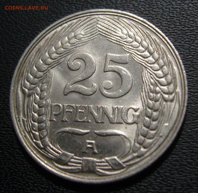 Германия 25 пфеннигов 1910 - рверс2