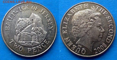 Джерси - 2 пенса 2008 года до 6.05 - Джерси 2 пенса 2008