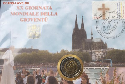 Ватикан 2 евро 2005г в конверте - 43E0D053-D4B9-4C81-B018-34F51D0FA640