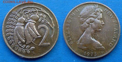 Новая Зеландия - 2 цента 1973 года до 6.05 - Новая Зеландия 2 цента 1973