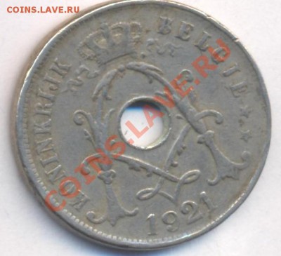 Бельгия 25 сантимов 1921 г.До 25.06.11 г. 20-00 МСК. - Бельгия 21