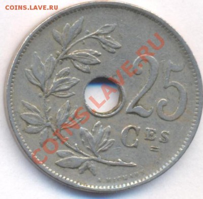 Бельгия 25 сантимов 1929 г.До 25.06.11 г. 20-00 МСК. - Бельгия 29.1