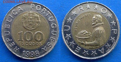Португалия - 100 эскудо 1998 года (БИМ) до 6.05 - Португалия 100 эскудо 1998