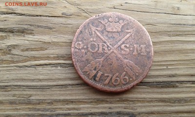 медная монета швеция 2 эре 1766г.   03.05.19.  22.00 - 20190427_134108