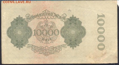 Германия 10000 марок 1922 г.  3.05. 19 г. 22 -00 МСК. - 10000 м. 1922 1