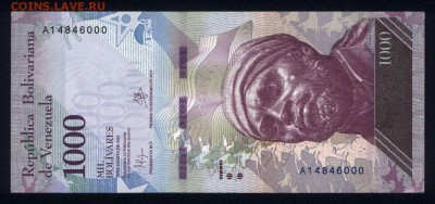 Венесуэла 1000 боливаров 2016 unc 08.05.19. 22:00 мск - 2