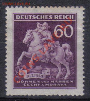 Марки мира - Богемия и Моравия 1943 Mi 113 Всадник