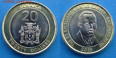 Ямайка - 20 долларов 2015 года (БИМ) до 7.05 - Ямайка 20 долларов 2015