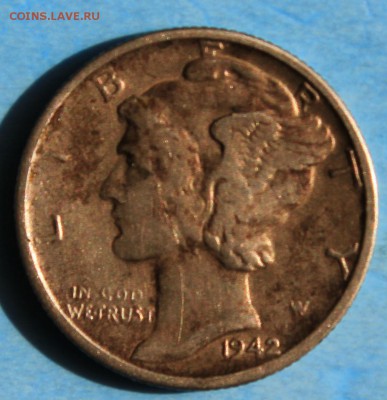 С РУБ. USA ONE DIME 1942г. МЕРКУРИ  до 8.05 в 22-00 - IMG_7523.JPG