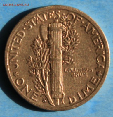 С РУБ. USA ONE DIME 1943г."S" МЕРКУРИ  до 8.05 в 22-00 - IMG_7528.JPG