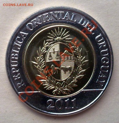 Уругвай 10 песо 2011 Пума (биметалл) 30.06 21.00 - 210620113030