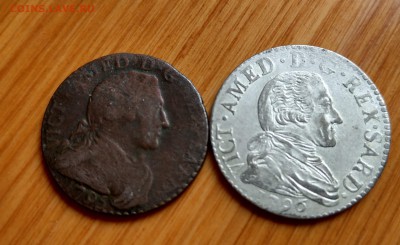 Сардиния 20 сольди 1796 и 5 сольди 1795 - s1